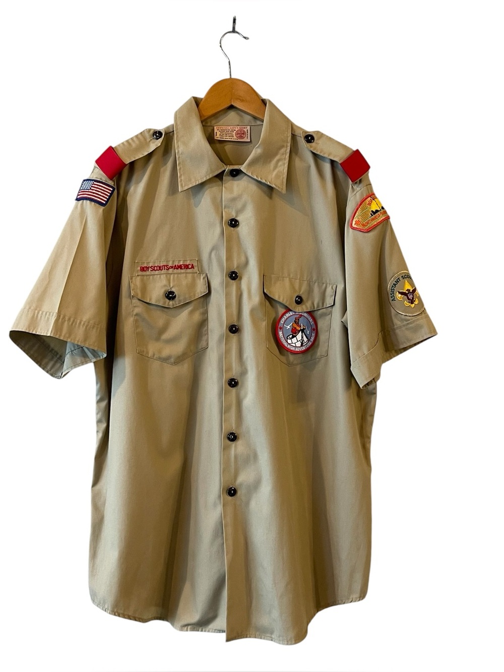 Boy Scouts Of America Vintage Assistant Scoutmaster USA XL(17-17.5”)Button Shirt